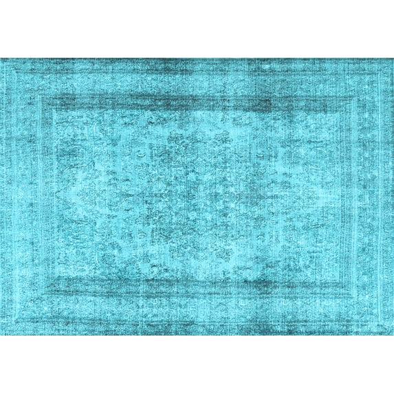 Ahgly Company Indoor Rectangle Persian Light Blue Traditional Area Rugs, 8' x 10'