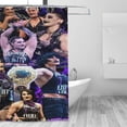 thumbnail image 2 of Rhea Ripley Shower Curtain Cartoon Art Bath Shower Curtains with 12 Hooks, Waterproof Washable Polyester Bathroom Home Decor Set 72x72 Inch, Iron, 2 of 8