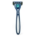 thumbnail image 3 of Preserve Shave 5 Refillable Recycled Plastic Eco-Friendly 5-Blade Manual Razor with 1 Cartridge, Navy Blue, 3 of 6