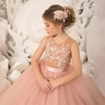 thumbnail image 4 of Drtj Lace Applique Flower Girl Dress Elegant Tulle Princess Ball Gown for Weddings First Communion & Pageants (Ages 2-16), 4 of 5