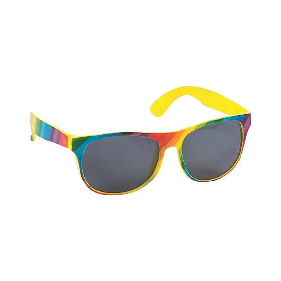 Rainbow Colored Sunglasses - Party Favors - 12 Pieces