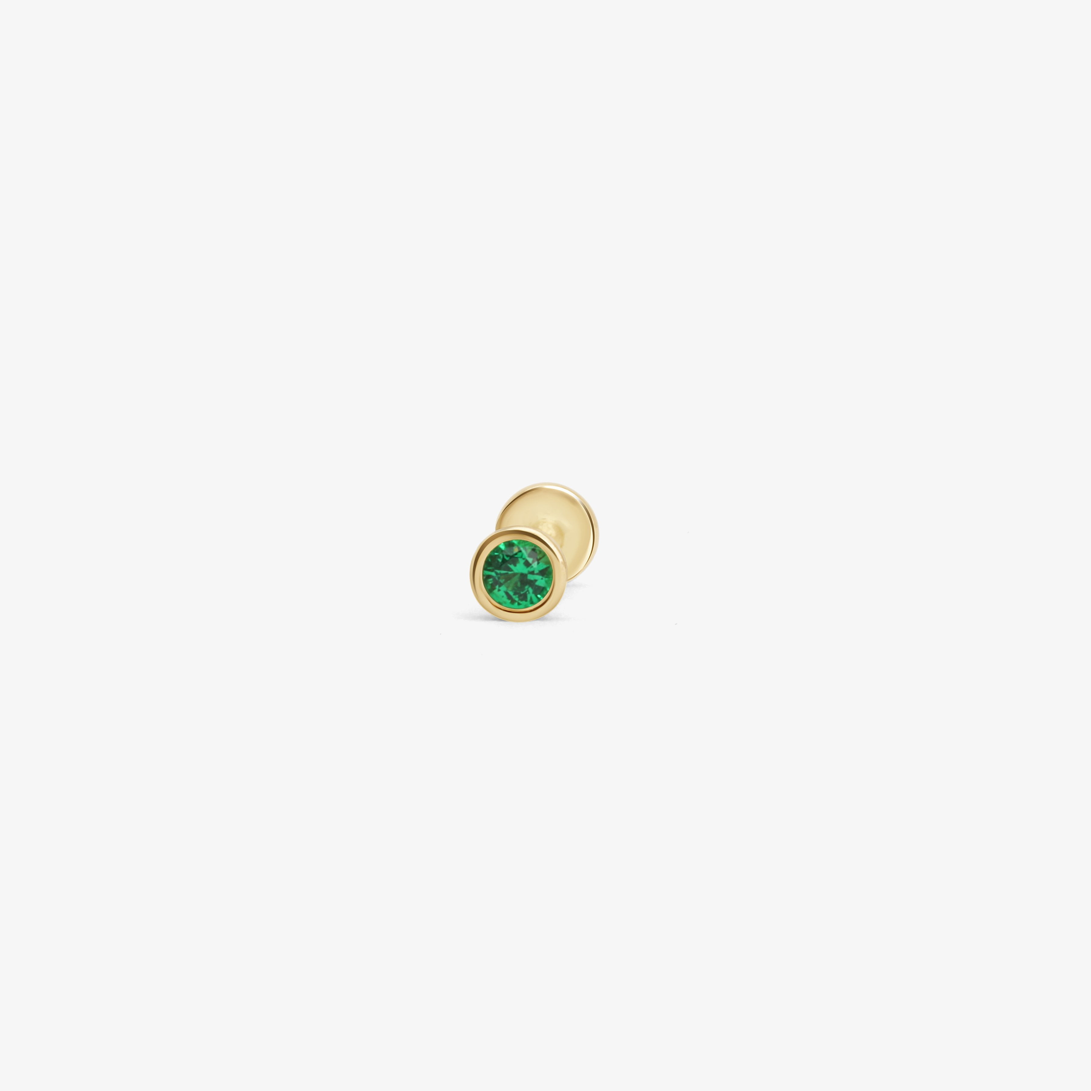 Minimalist Details about  /  14K Solid Gold Mini Double Front To Back Dainty Stud Earrings