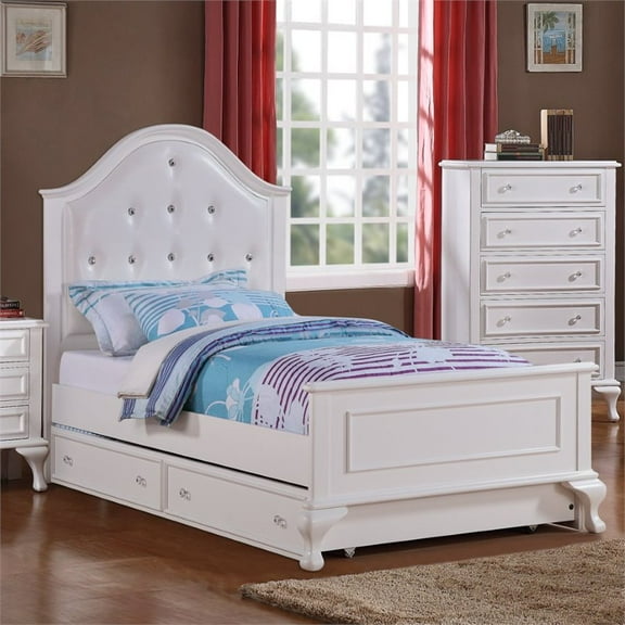Bowery Hill Twin Bed with Trundle in White