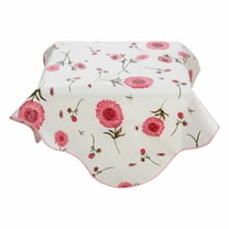 Unique Bargains Vinyl Home Picnic Square Tablecloth Pink 35" x 35"