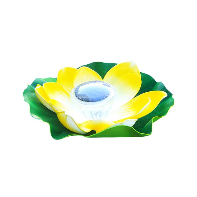 Bewildely Lámpara de paisaje de flores Lámpara de decoración de plástico con forma de flor simulada Lámpara de flotador de carga solar LED Lámpara de Iluminación y accesorios No.2 Bewildely HA025802-02