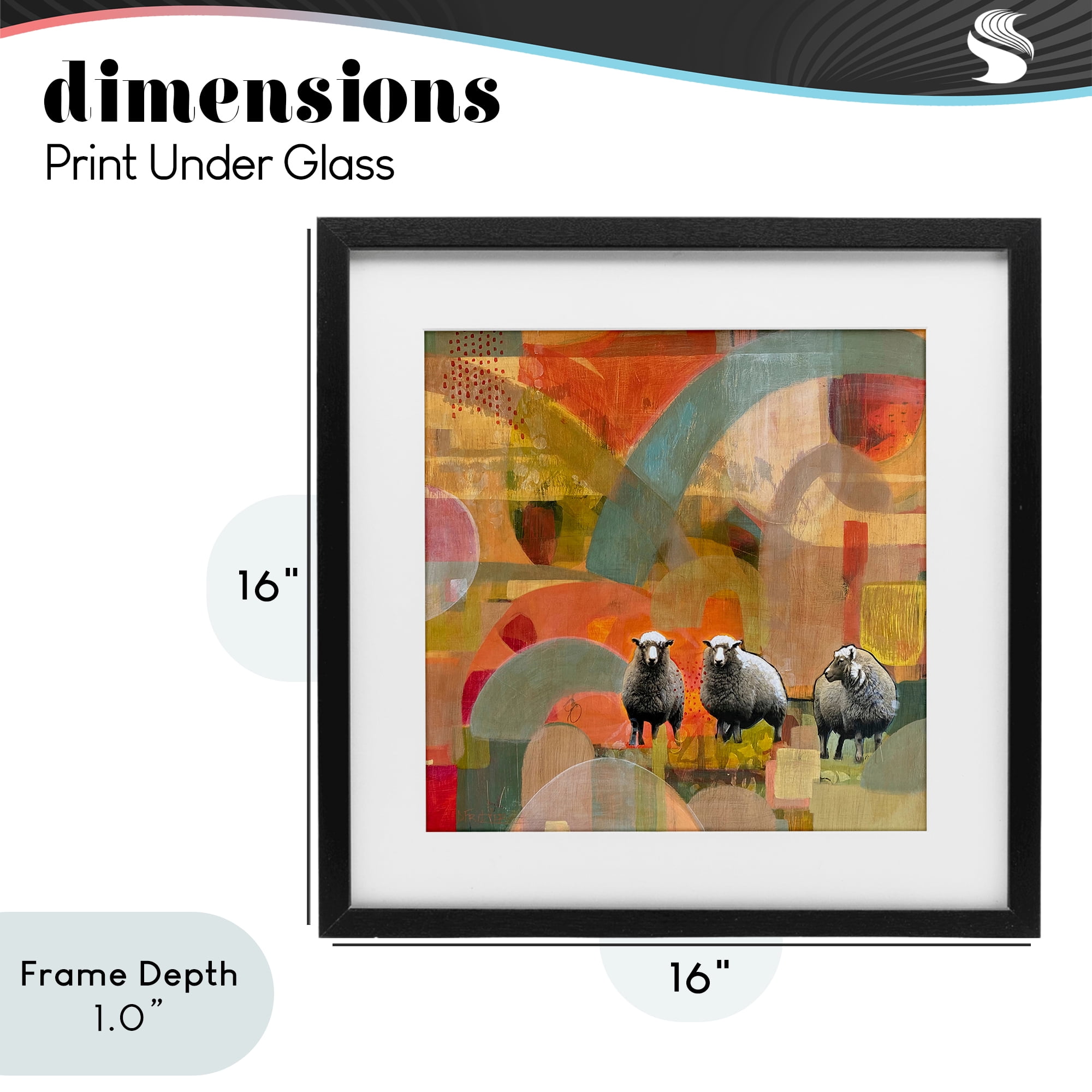 Stupell Industries Counting In My Sheep Black Framed Print Under Glass, design by Dianna Fritzler