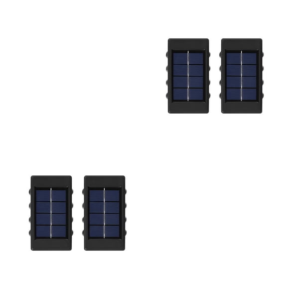 Yuarrent 2 piezas Patio trasero Patio luz Solar recargable camino lámpara de pared paisaje luces de cubierta automáticas iluminación Type1 NO1