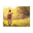 thumbnail image 2 of CozyNet Jesus Walking Through A Glowing Meadow, Holding A Lamb Gently On His Shoulders Wall Art Prints With Frame Canvas Perfect for Living Room & Bedroom, Ready to Hang, Wall Decor 16"x20", 2 of 10