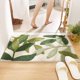 thumbnail image 5 of Bath Mat, Absorbent Non-Slip Soft and Skin-Friendly Bathroom Rug Green Leaves Patterns 45x65 cm, 5 of 5