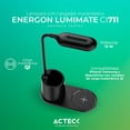 thumbnail image 2 of Lampara con cargador inalambrico Acteck Energon Lumimate CI711 USB-C Negro AC-937184, 2 of 5