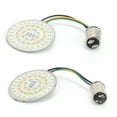thumbnail image 4 of 2pcs Motorcycle LED Turn Signal Indicator White Amber Light High Brightness Fit for Touring, 4 of 14