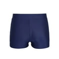 thumbnail image 2 of TiaoBug Kids Girls V Front Elastic Waistband Booty Shorts Hot Pants Sports Gymnastics Workout Bottoms Navy Blue 13-14, 2 of 5