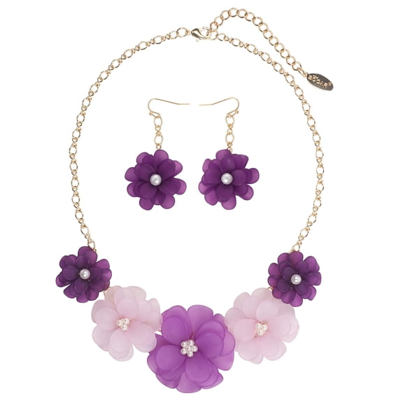Bocar Trendy Flower Summer Beach Statement Collar Necklace - Women's Party Choker Jewelry Gift