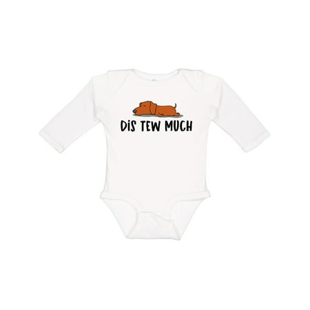 

Inktastic Napping Dis Tew Much Daschund Weiner Dog Brown Boys or Girls Long Sleeve Baby Bodysuit
