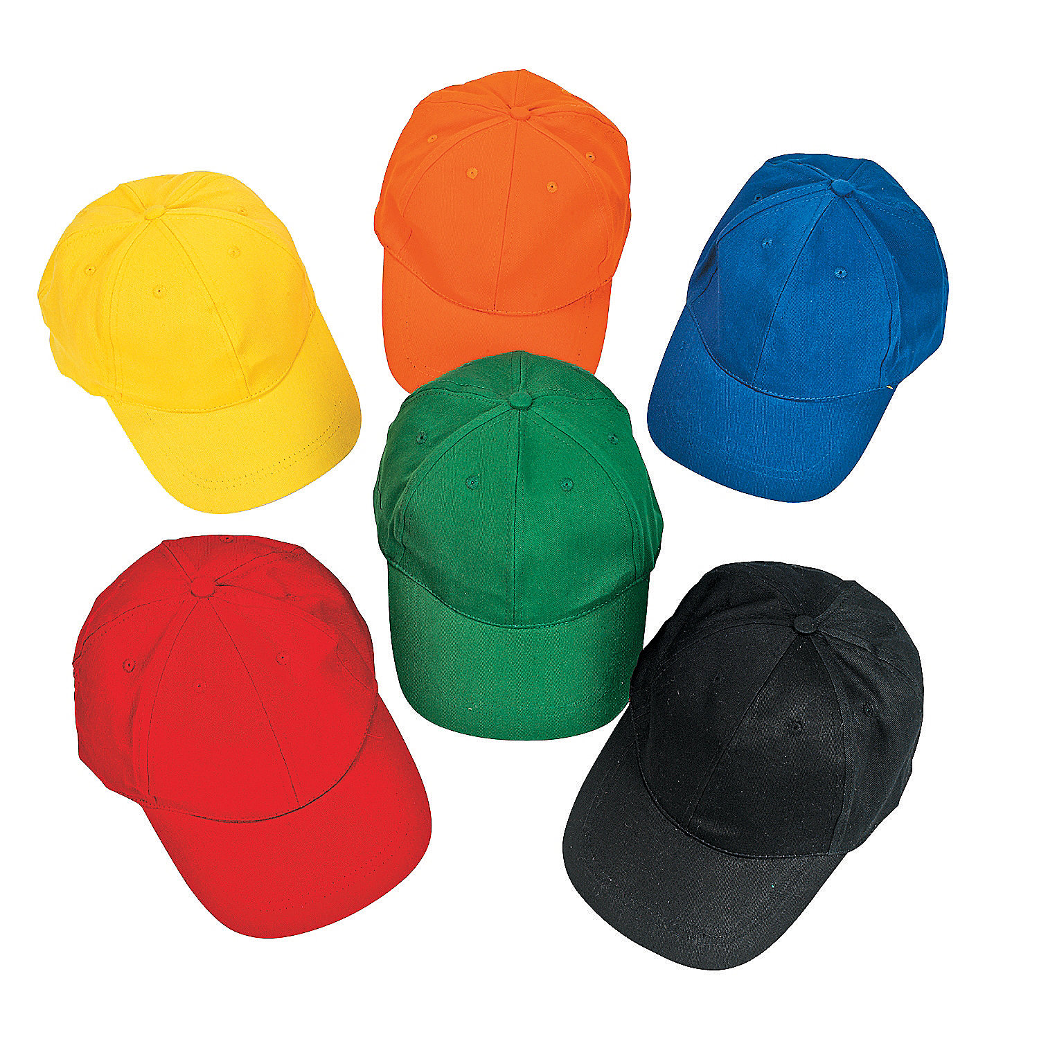 Basic Color Baseball Cap Assortment Party Wear 12 Pieces