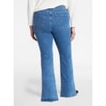 thumbnail image 3 of Terra & Sky Women's Plus Size Core Mid Rise Bootcut Jeans, Short and Regular Inseams, Sizes 16W-26W, 3 of 5