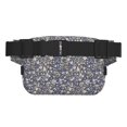 thumbnail image 3 of Fotbe Daisies Flowers Cangurera Cuadrada con Estampado de Doble Capa, Bolsa de Cintura Ajustable Mini para Hombres y Mujeres, 3 of 9