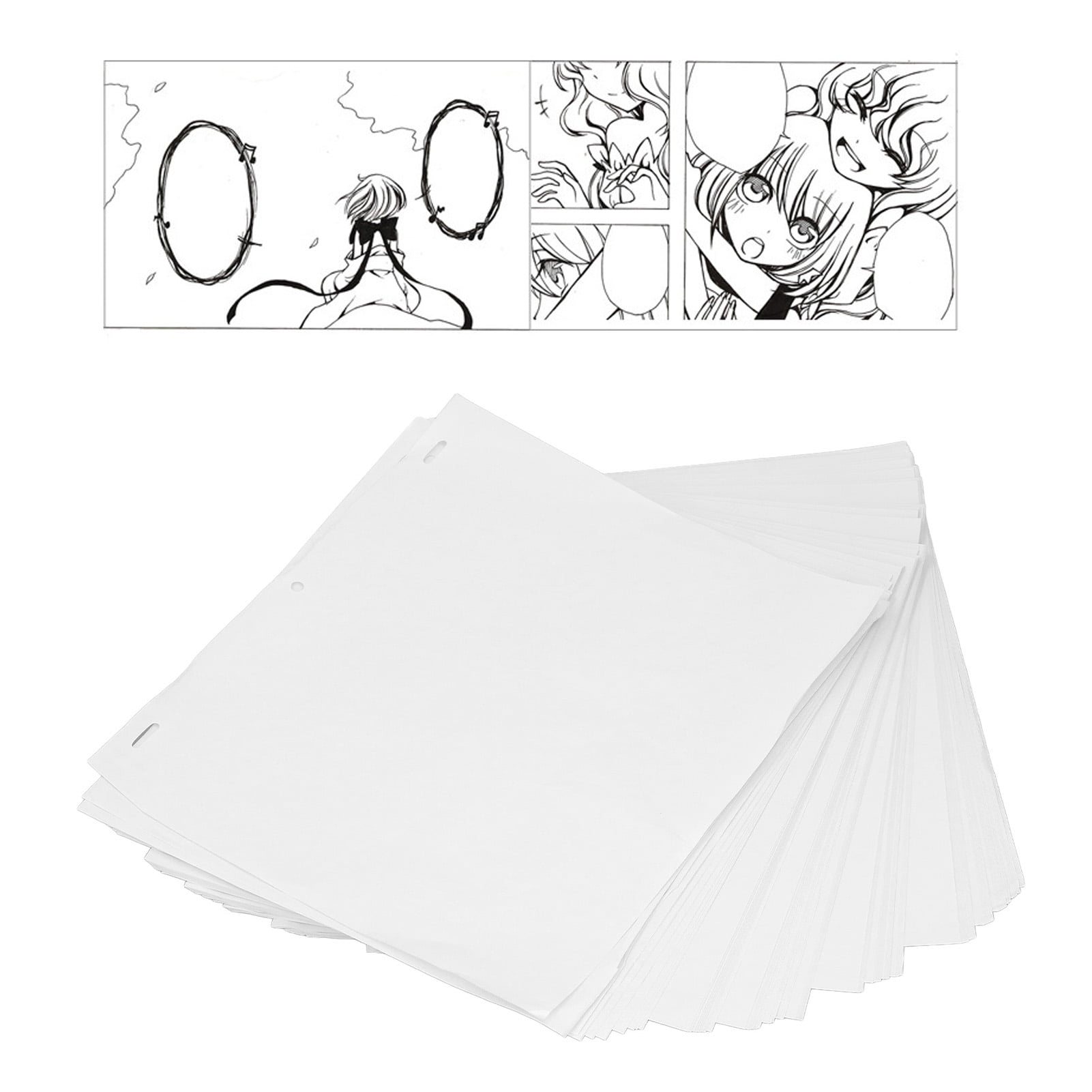 500 Sheets White Drawing Paper White Translucent Sketching and Tracing  Paper Traditional Comic Drawing Animation Paper - AliExpress