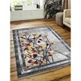 thumbnail image 1 of Get My Rugs M00023M0032A17 9 x 12 ft. Machine Woven Polypropylene Area Rug, Turkish Floral - Silver, 1 of 1