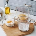 thumbnail image 4 of Opvise Premium Borosilicate Glass Measuring Cup with Dual-Scale Markings, Eagle Spout & Heat-Resistant Handle - 350ml/500ml/1000ml Capacity for Baking, Liquids, and Mixing, 4 of 7