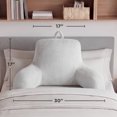 thumbnail image 2 of The Sheet Lab Plush Backrest Pillow, Gray, 30" x 17" x 17", 2 of 9