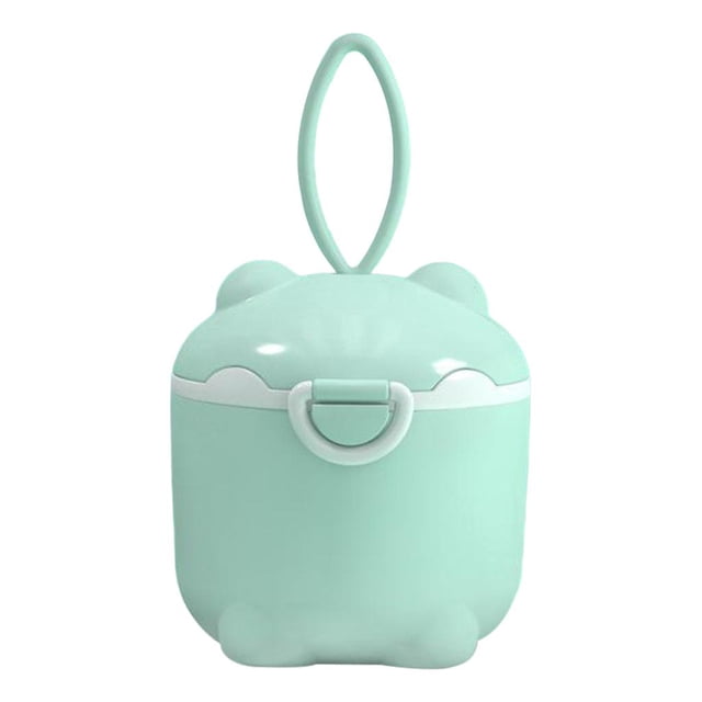 Caja de almacenamiento de leche en polvo para bebés, contenedor de alimentos, contenedor de cereales esenciales para refrigerios verde L