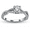 White Gold Over Silver, variant on Queena Solitaire Engagement Ring for Women Sterling Silver CZ Ginger Lyne Collection