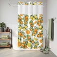 thumbnail image 6 of No Hook Shower Curtain, Orange Lemons Shower Curtains for Bathroom with See Through Top Window, Summer Botanical Farmhouse Vintage Art Waterproof & Washable Bath Curtain Small Stall 36"x78", 6 of 9