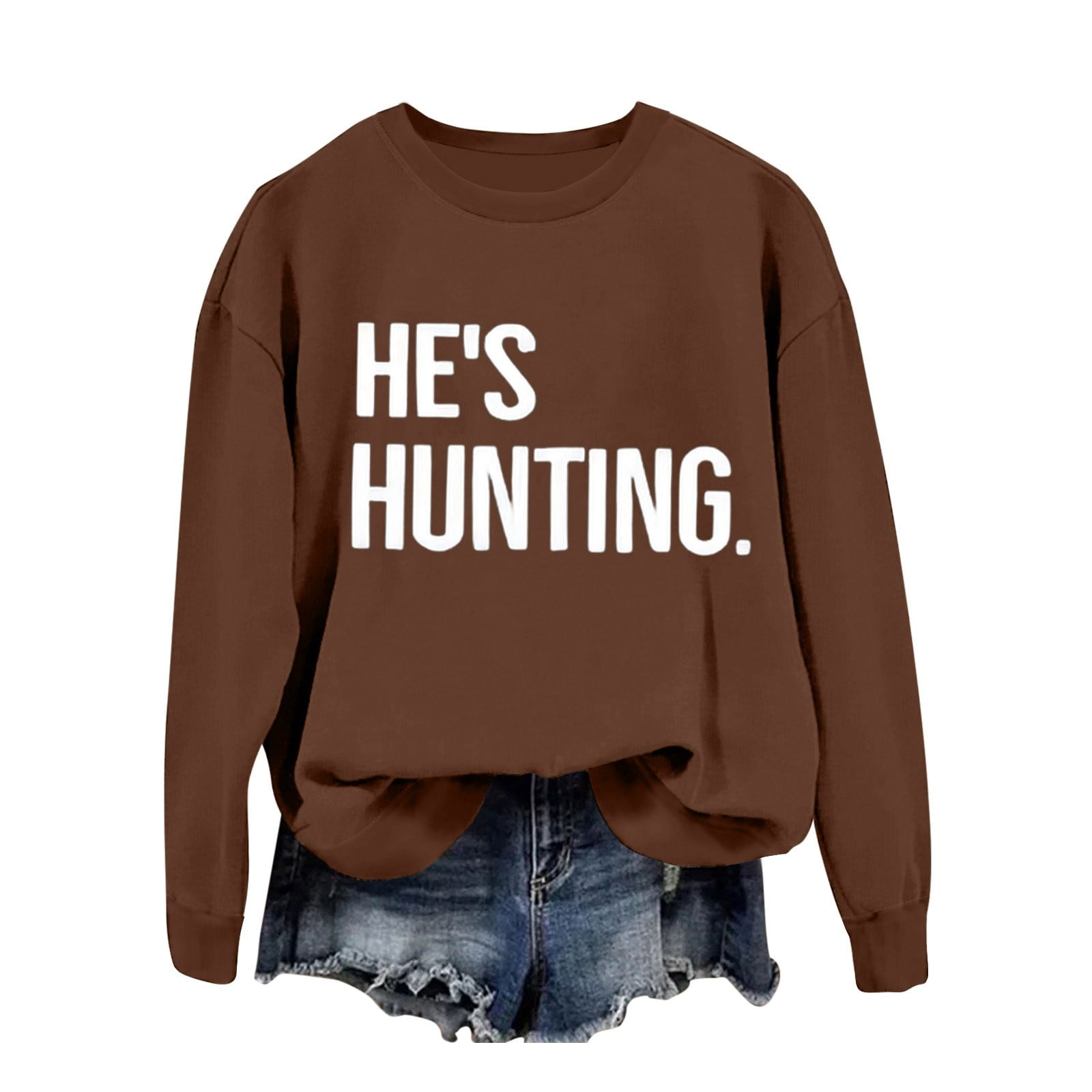 Womens Fashion Casual Long Sleeve Crew Neck Sweatshirts Printed Pullover Hoodless Sweatshirts Top Casual T Shirt Boys Size Two Short Outfits Blank Oversized Sweatshirt Hoodies Sweatsuits Women Fuzzy