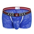 thumbnail image 3 of PEASKJP Mens Supportive Underpants Total Support Pouch Boxer Briefs Anti-Chafing Underwear,Blue M, 3 of 4