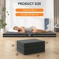 thumbnail image 3 of Soges 6 inch Tri-Fold Mattress Twin Size Memory Foam Mattress Portable Floor Mattress for Travel & Camping, Washable Cover Foldable Mat,Black, 3 of 9