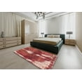 thumbnail image 5 of Ahgly Company Machine Washable Indoor Square Abstract Red Area Rugs, 5' Square, 5 of 7