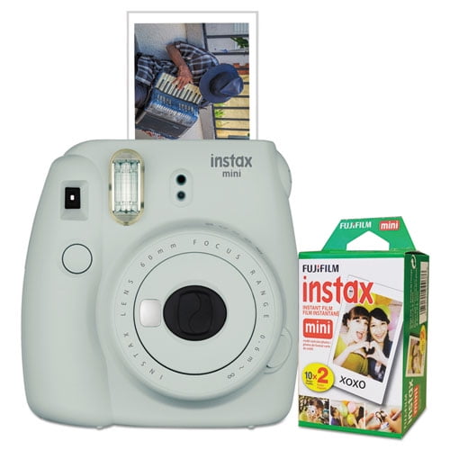 Instax Mini 9 Camera Bundle, w/ (2) AA Batteries;20Exposure Roll