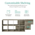 thumbnail image 4 of Best Choice Products 8-Cube Bookshelf, 11in Display Storage System, Organizer w/ Removable Back Panels - Greige, 4 of 9