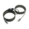 thumbnail image 1 of Tripp Lite 25ft USB 2.0 Hi-Speed Active Repeater Cable USB-A to USB-B M/M 25' - USB cable - USB Type B (M) to USB (M) - USB 2.0 - 25 ft - active - silver, 1 of 2