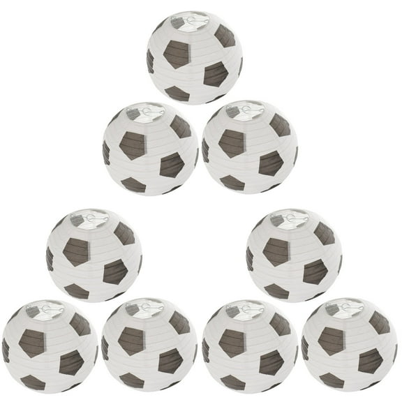 9 Pcs  Decorative Soccer Ball Paper Lantern Sporty Theme Hanging Paper Lantern Party Decorations