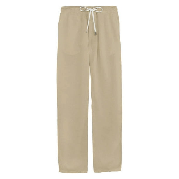 jovati Mens Linen Pants Mens Summer New Style And Fashionable Pure Cotton  And Linen Trousers 