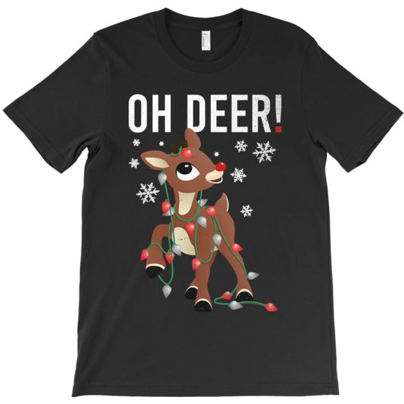 Rudolph The Red-Nosed Reindeer Funny Christmas Special Oh Deer Graphic T-Shirt - Top Pick G4320, Up to 5XL
