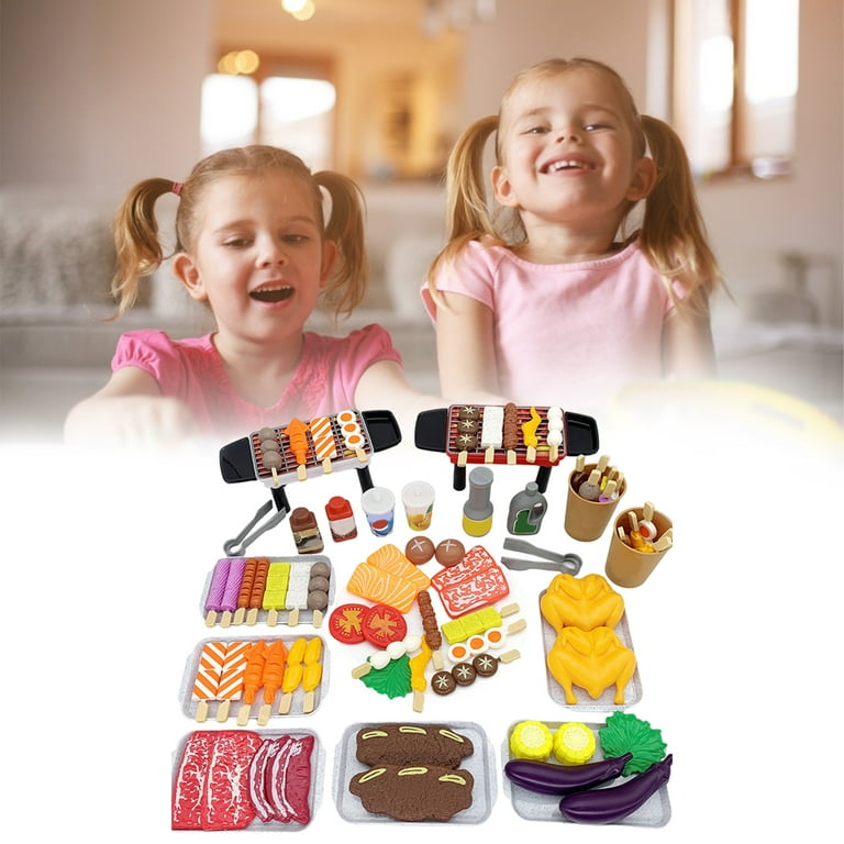 Kitchen BBQ Playset Play Role Game Barbecue Grill Toy for Toddlers