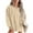 Khaki, variant on Horkkom Oversized Sweatshirt for Women Plus Size Loose Crew Neck Sweatshirts Warm Corduroy Pullover Sweatshirts Brown XL