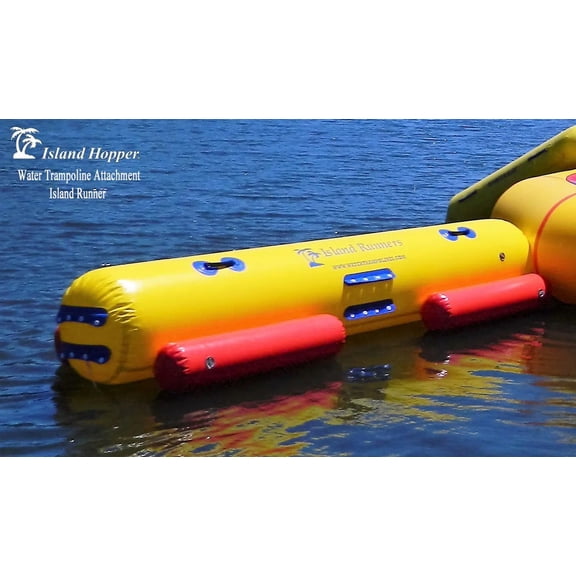 Island Hopper 12' Island Runner Log Water Bouncer and Trampoline Attachment