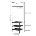 thumbnail image 3 of JilgTeok 1 Packs Corner Coat Rack Freestanding Organizer with Multi-Functional Shelves Detachable and Assemblable for Bedroom and Home Closet Storage Clearance, 3 of 7