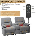 thumbnail image 3 of LVUYOYO 100% Polyester Glider Reclining Loveseat with Console, Gray, 3 of 8