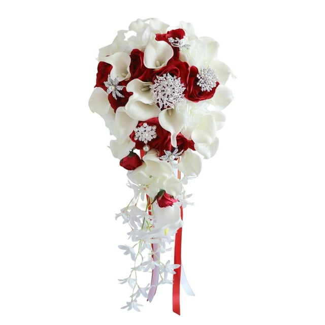 Ramo de mano de novia Yuyangstore 21.65x9.84 pulgadas Ramo de novia de mano