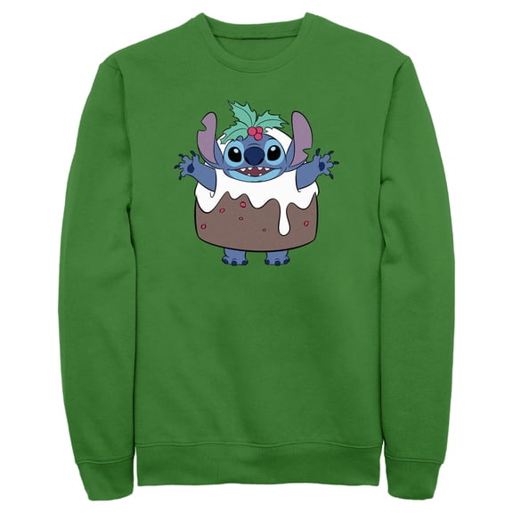 Men's Lilo & Stitch Alien Cake Sweatshirt Kelly Green Large