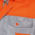 thumbnail image 5 of YONGHS Men's Regular Fit Short Sleeve Industrial Work Shirt Performance Utility Uniform Orange&Grey S, 5 of 7