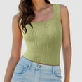 thumbnail image 2 of Women's Ribbed Tank Tops Knit Square Neck Sleeveless Shirts Summer Casual Basic Tanks, 2 of 5