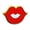 B, variant on Trendy Lip Brooch Colorful Metal Mouth Shaped Lapel Pin Backpack Badge Fashion Accessory for Women's Clothing and Bags