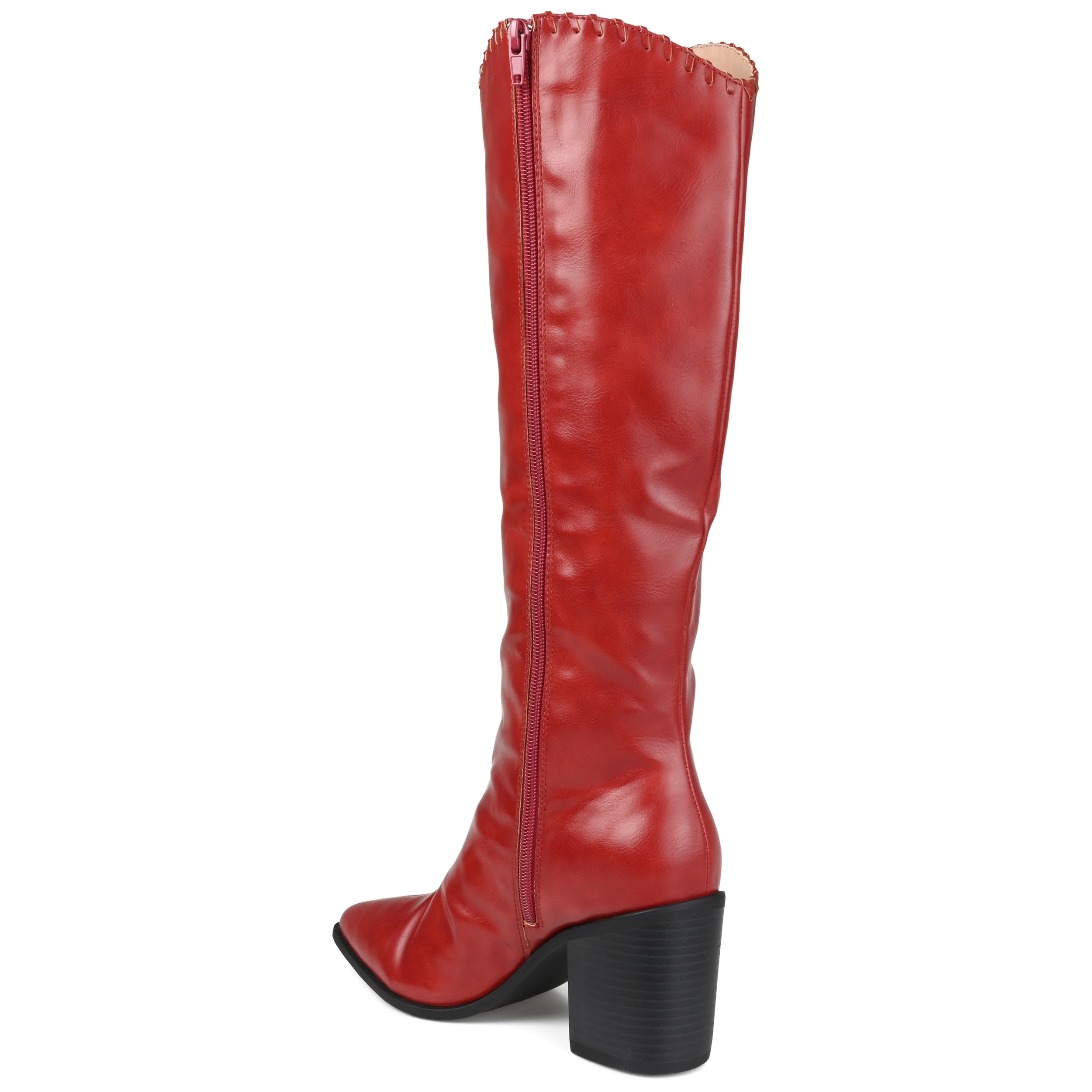 Journee Womens Daria Wide Calf Stacked Heel Knee High Boots