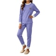 thumbnail image 2 of Lovzfmll Loungewear Set for Boys & Girls, Colorblock Ribbed Top & Joggers, Soft Home Wear for Little Girls, 11-12 Years, 2 of 9